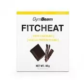 GymBeam Fitcheat Proteinová čokoláda hořká čokoláda a vanilka 80 g