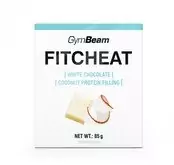 GymBeam Fitcheat Proteinová čokoláda bílá čokoláda a kokos 80 g