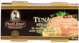 Franz Josef Kaiser Tuňák steak ve slunečnicovém oleji s příchutí citronu 2x80 g