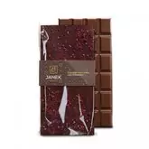 Čokoládovna Janek Mléčná čokoláda s drcenými lyofilizovanými malinami a ostružinami 85 g