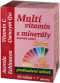 MedPharma Multivitamin s minerály + extra C,Q10, 42 složek 67 tablet