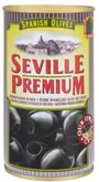 Seville premium Spanish Olives černé olivy bez pecky 350 g