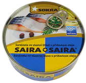 Sokra Saira Sardinela ve vlastní šťávě s přídavkem oleje 240 g