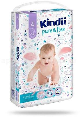 Kindii pure & flex Dětské plenky Maxi 54 ks