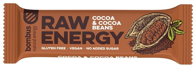 Bombus Raw ENERGY Kakao a kakaové boby 50 g