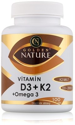 Golden Nature Vitamin D3 2000 I.U. + K2 + MK-7 + Omega 3 100 tablet