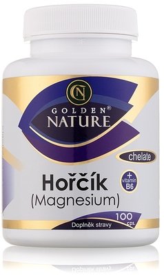 Golden Nature Magnesium (Hořčík) Chelate+Vitamin B6 100 tablet
