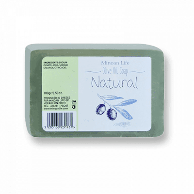 Minoan Life Olivové přírodní mýdlo bez parfemace 100 g
