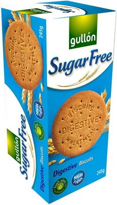Gullón Celozrnné sušenky bez cukru, se sladidly Digestive 245 g