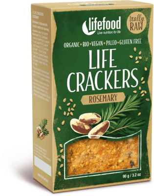 Lifefood Life Crackers Rozmarýnové BIO RAW 90 g