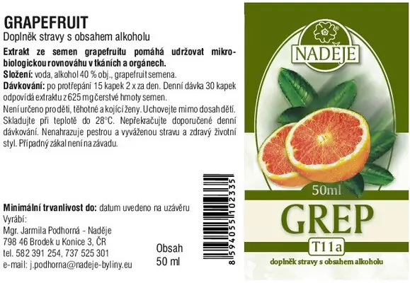 Naděje - Podhorná Grapefruit 50 ml