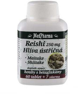 MedPharma Reishi 250 mg +hlíva ústřičná+maitake+shiitake 67 tablet