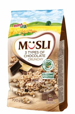 Bonavita Musli zapékané 3 druhy čokolády 700 g
