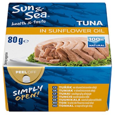 Sun & Sea Tuňák ve slunečnicovém oleji 80 g