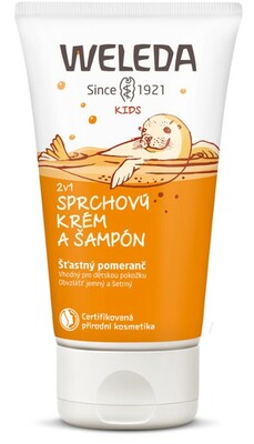 Weleda 2v1 sprchový krém a šampon Šťastný pomeranč 150 ml
