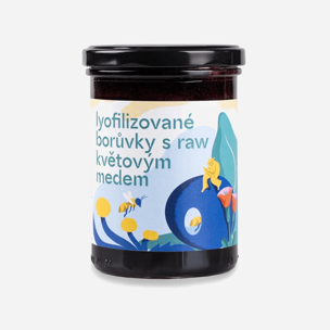 Davidova ekologická včelí farma - Lyofilizované borůvky s raw květovým medem 500g