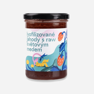 Davidova ekologická včelí farma - Lyofilizované jahody s raw květovým medem 500g