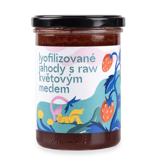 Davidova ekologická včelí farma - Lyofilizované jahody s raw květovým medem 500g