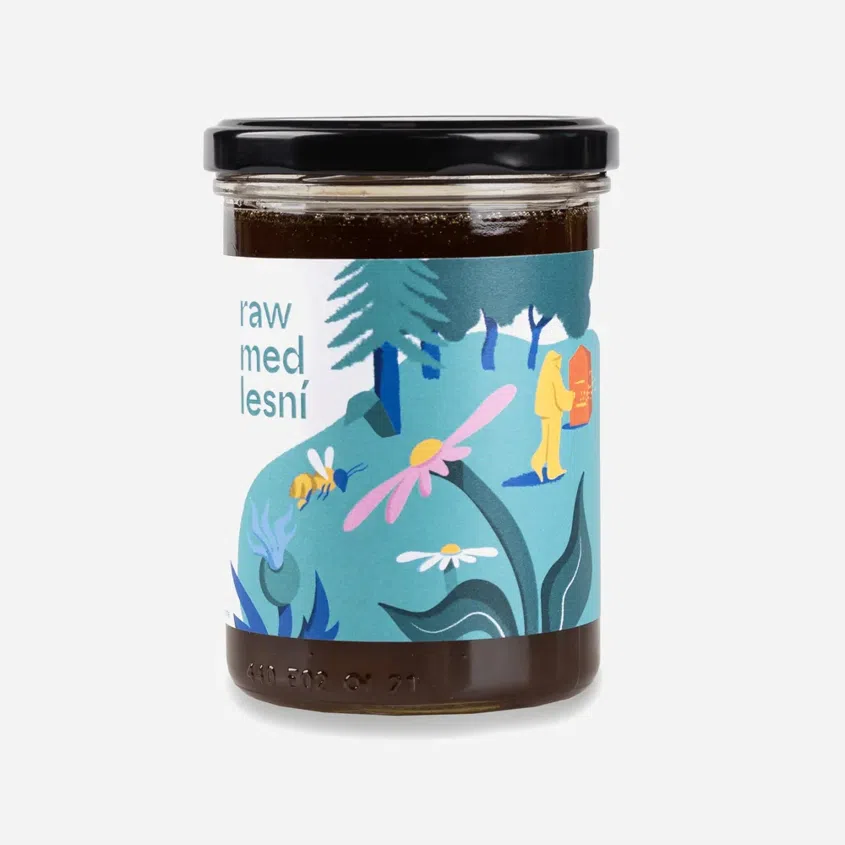 Davidova ekologická včelí farma - Raw med lesní 500g