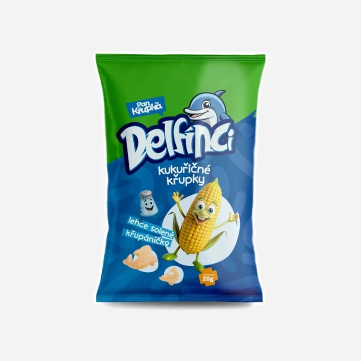 Delfínci kukuřičný snack jemně solený