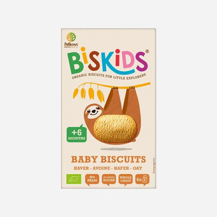 Dětské celozrnné ovesné sušenky bez přid. cukru 6M+ BIO