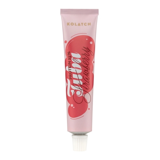 Dezert v tube s proteínom a jahodami