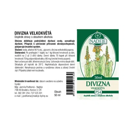 Divizna velkokvětá tinktura z pupenů