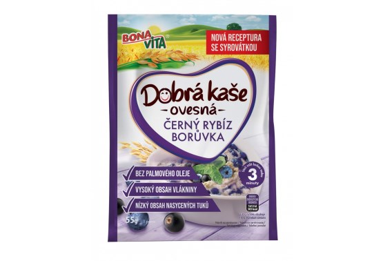 Dobrá kaša ovsená čučoriedka a čierne ríbezle