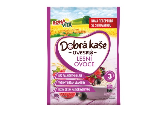 Dobrá kaša ovsené lesné ovocie
