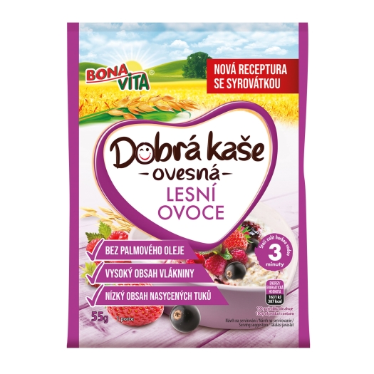 Dobrá kaše ovesná lesní ovoce