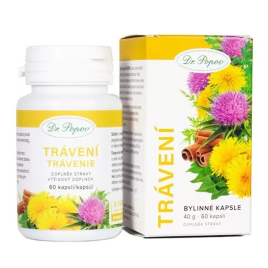 Dr.Popov Bylinné kapsle Trávení 60 tablet