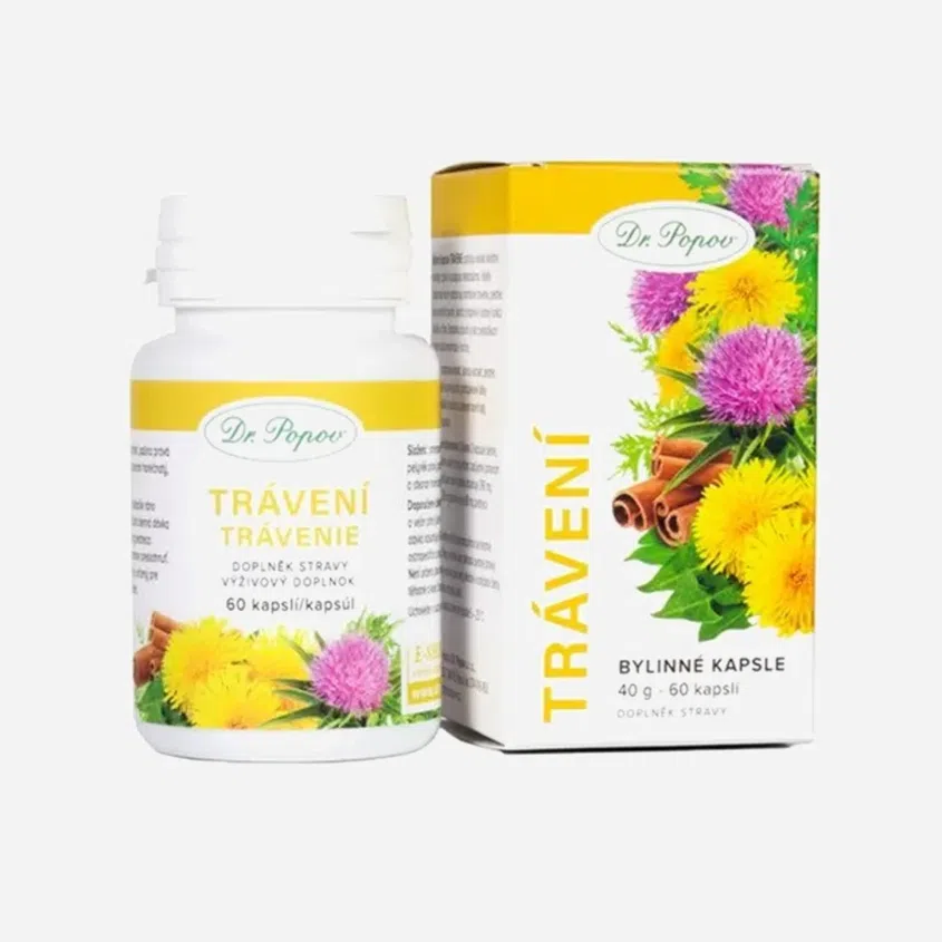 Dr.Popov Bylinné kapsle Trávení 60 tablet