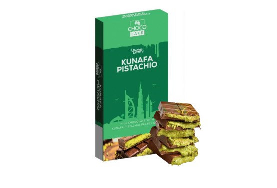 Dubajská čokoláda Kunafa Pistachio originálna receptúra ​​z Jordánska