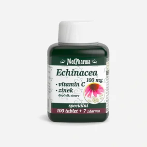 Echinacea 100 mg+vitamín C+zinek 107 tablet
