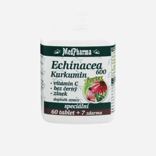Echinacea 600 Forte+kurkumin+vit.C+bez černý+zinek 67 tablet