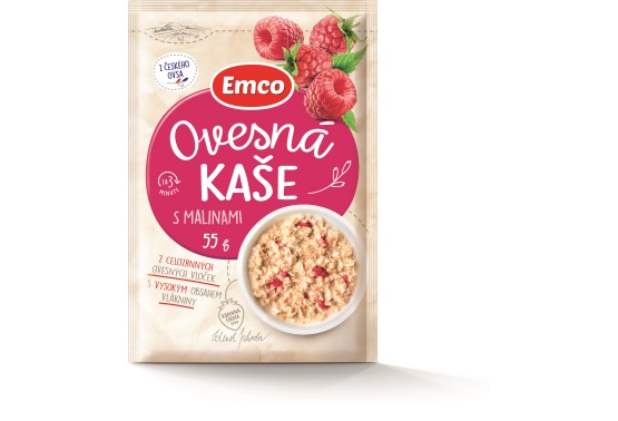 Emco Ovesná kaše s malinami 55g