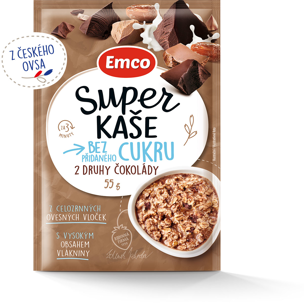 Emco Super kaše 2 druhy čoko 55g