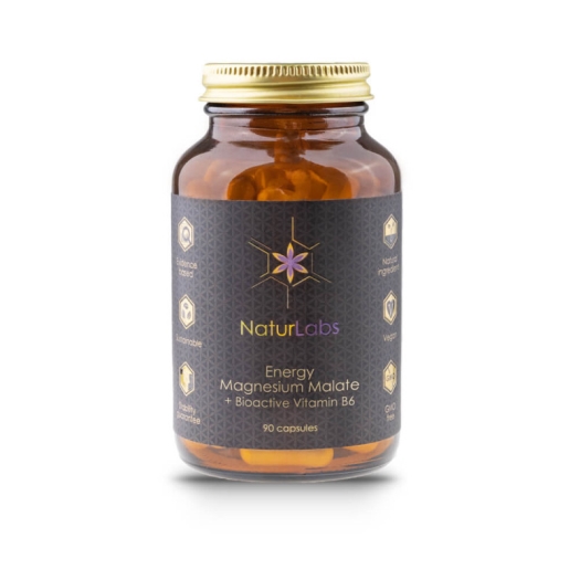 Energy Magnesium Malate + Vitamin B6, 90 kapslí