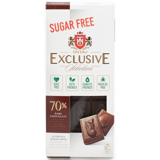 Exclusive Selection Hořká čokoláda bez cukru 70%