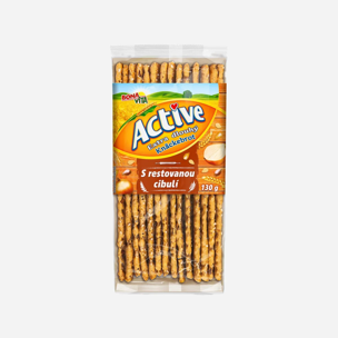 Extra dlhý knäckebrot s restovanou cibuľou