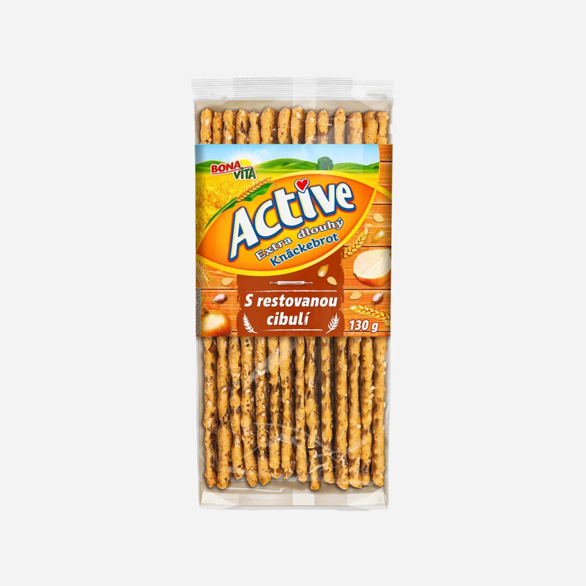 Extra dlhý knäckebrot s restovanou cibuľou