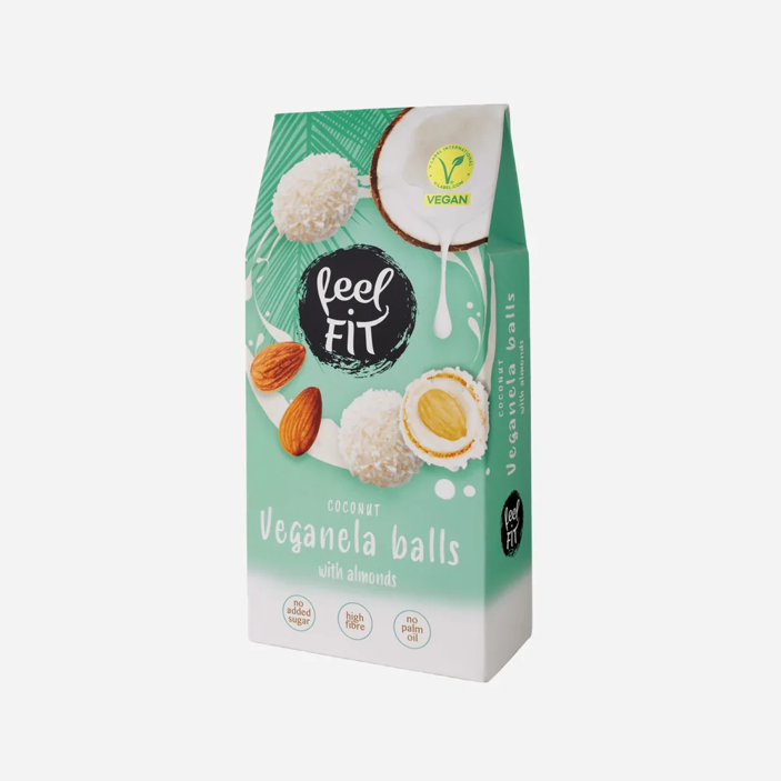 Feel FIT Kokosové kuličky s mandlí, veganské, bez přidaného cukru