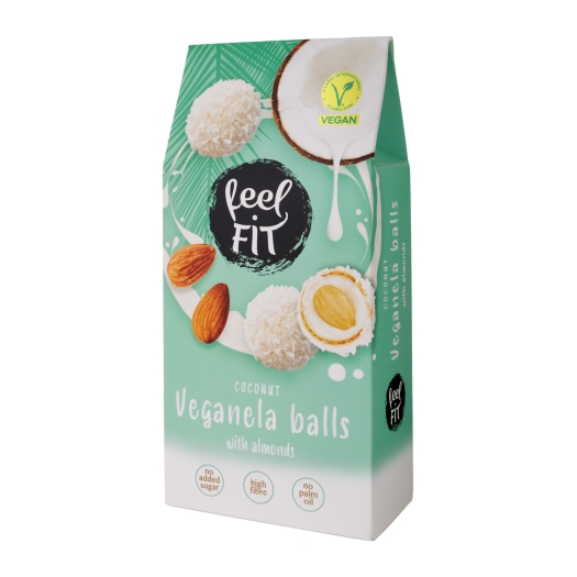 Feel FIT Kokosové kuličky s mandlí, veganské, bez přidaného cukru