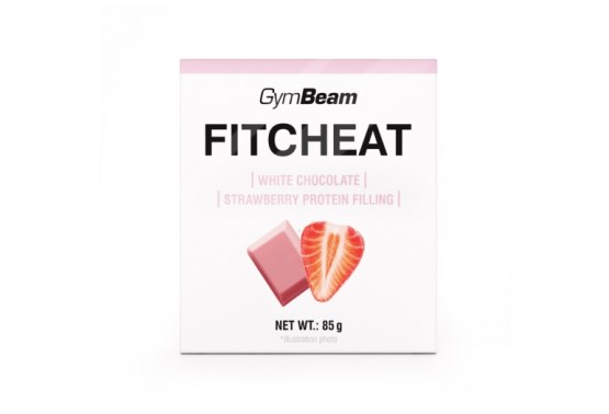 Fitcheat Proteinová čokoláda Bílá čokoláda - Jahoda - expirace