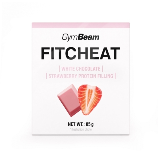 Fitcheat Proteinová čokoláda Bílá čokoláda - Jahoda - expirace