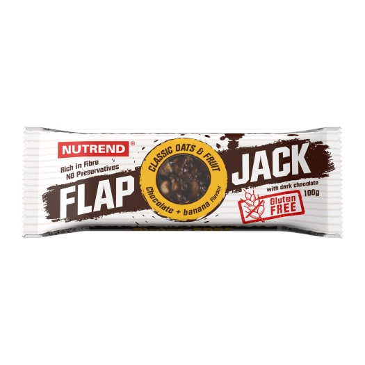 Flapjack Gluten Free  - čokoláda+banán s hořkou čokoládou