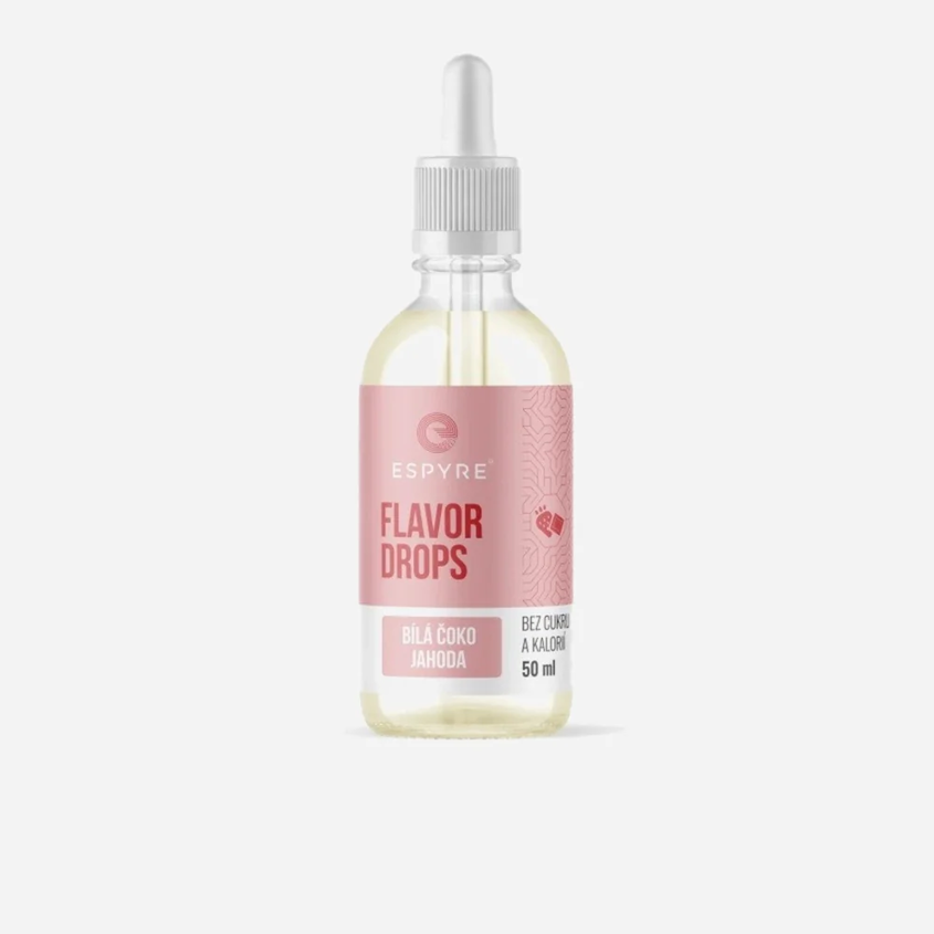 Flavor Drops biela čokoláda a jahoda