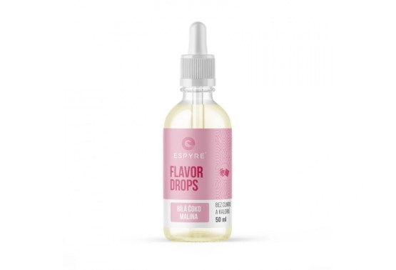 Flavor Drops biela čokoláda a malina