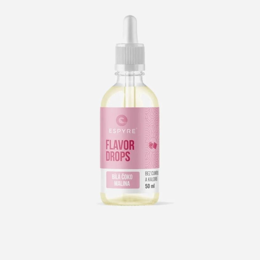Flavor Drops biela čokoláda a malina