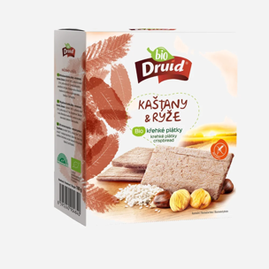 Gaštany a ryža krehké plátky BIO
